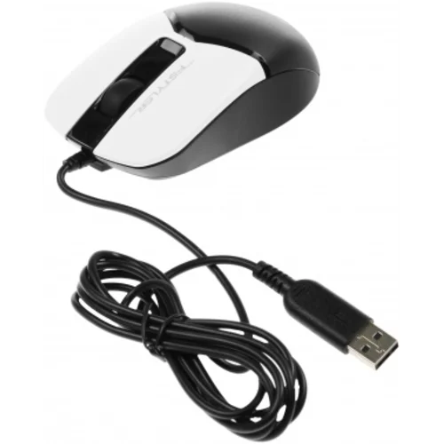 Мышь A4Tech Fstyler FM12 Panda белый/черный оптическая (1200dpi) USB (3but)